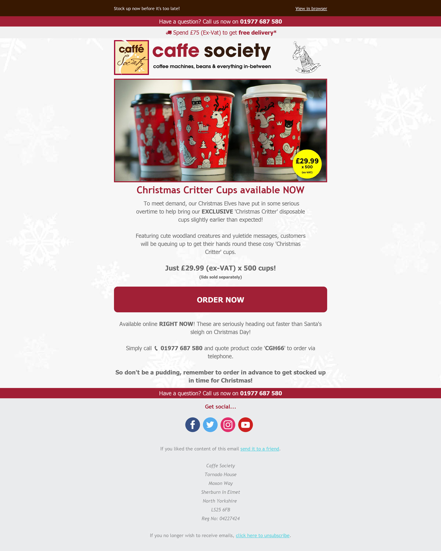Caffe Society Christmas Cups Preview