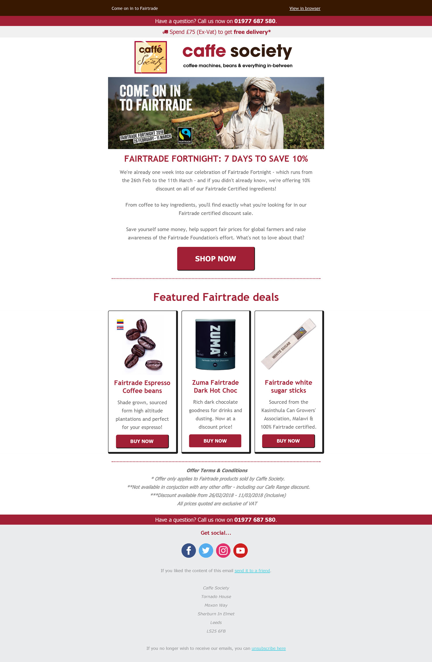 Caffe Society Fair Trade Fortnight Preview