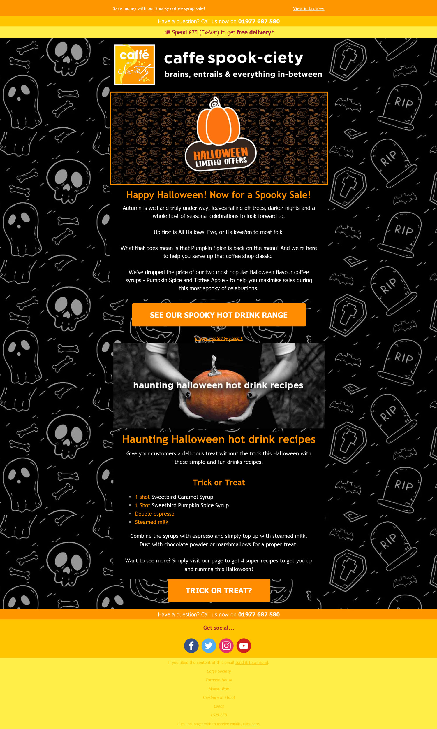 Caffe Society Halloween Offers Preview