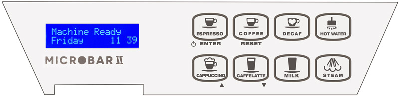 Microbar II default button configuration